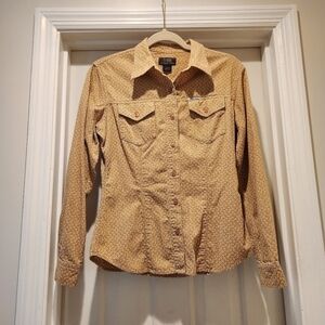 Guess vintage corduroy button down blouse Y2K  womens size M 100% cotton